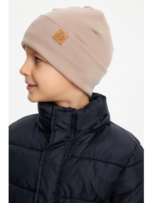 Babygiz Sütlü Kahve Erkek Çocuk Şapka Bere Pamuklu Kaşkorse