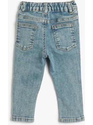 Koton Kot Pantolon Cepli Beli Lastikli - Regular Jean