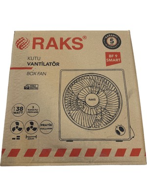 Raks Bf9 Sabit Vantilatör Siyah Renk 2 Kademeli 5 Yıl Garantili (2 Adet)