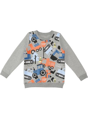 Denokids Sevimli Arabalar Erkek Çocuk Sweatshirt