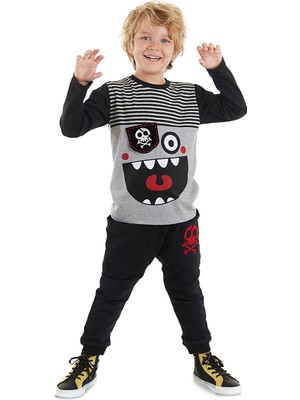 Denokids Çizgili Korsan Erkek Çocuk T-Shirt Pantolon Takım