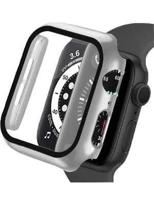 E2M Binano Apple Watch 8 41MM Sense Kasa ve Ekran Koruyucu Gümüş