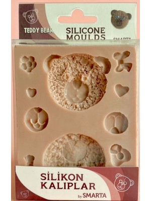 Hobi Market Art Silicone Moulds Silikon Epoksi,hamur ve Polimer Kil Kalıbı Teddy Bear
