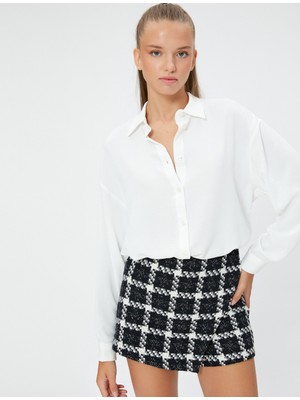 Koton Gömlek Uzun Dökümlü Kol Klasik Yaka Rahat Kesim