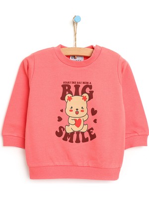 Hello Baby Hellobaby Basic Kalpli Ayıcık Desenli Sweatshirt Kız Bebek