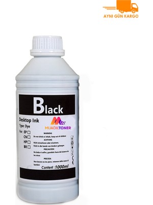 Colorful Toner Epson L3060 1 Litre Siyah Muadil Mürekkep