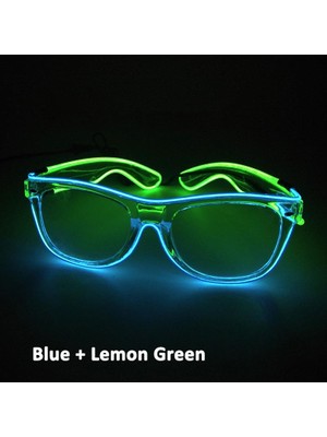 Zigver Parlayan El Tel Gözlük Aydınlık Cosplay Kostüm Aksesuarları Cadılar Bayramı Noel Için Neon Işık Led Gözlük Green Blue