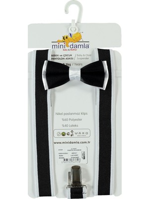 Mini Damla  Erkek Çocuk Pantolon Askısı Takımı 1-7 Yaş Lacivert