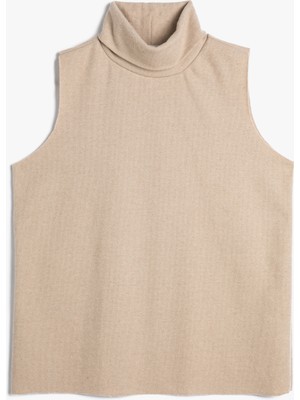 Koton Balıkçı Yaka Atlet Basic Fitilli Kolsuz