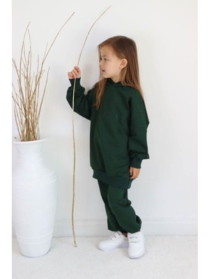 Soliday Kapşonlu ,Tarz ,3 İplik ,Full Likra Penye Kumaş,Rahat,Şık Çocuk  Eşofman Alt Üst Takım