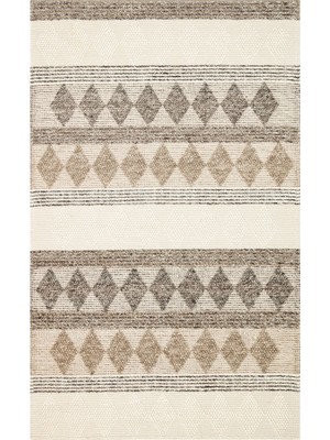 Eko Halı Jade Jd 01 Grey Natural Kazak Örgü Desenli El Dokuma Örgü Halı