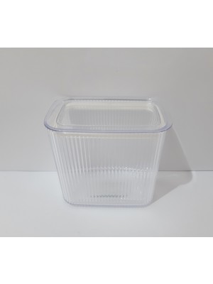 Renkli Çiçekler Gıda Saklama Kabı 1350ML Kapaklı Şeffaf Erzak Saklama Kabı Erzak Kavanozu Kavanoz