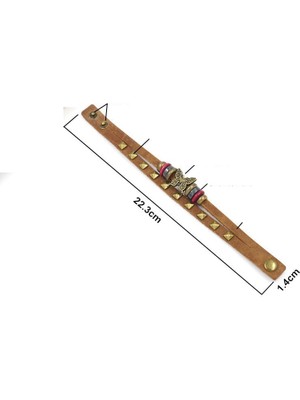 Vuitton Erkek Tasarım Bileklik - Kahverengi (Yurt Dışından)