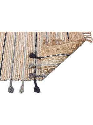 Eko Halı Ech 05 Natural Grey El Dokuma Doğal Hasır Jüt Halı Kilim