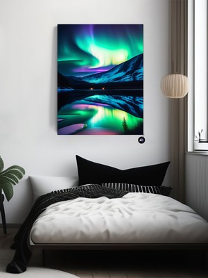 Postermanya Kuzey Işıklarının Dansı Iskandinav Tarzı Poster