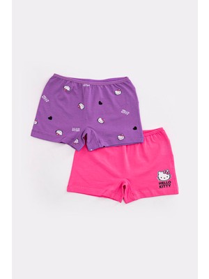 Hello Kitty Lisanslı Kız Çocuk 2 Li Boxer Seti