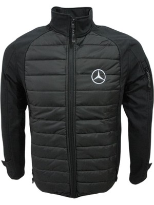 Uniprom Mercedes Mont Softshell-Ray Desen Likralı Siyah 5 Cepli - Erkek