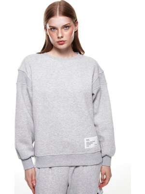 Quzu Sırtı Fermuar Detaylı Sweatshirt Grimelanj