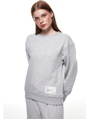 Quzu Sırtı Fermuar Detaylı Sweatshirt Grimelanj