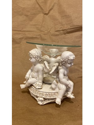 Rahan Buhardanlık Melek Çocuklar Seramik Cam Buhurdanlık