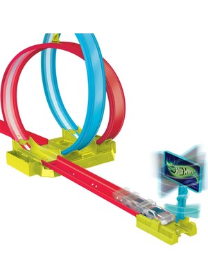 Hot Wheels Neon Yarışlar Çifte Çemberde Yarış Seti HPC05