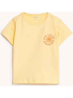 Marks & Spencer Saf Pamuklu Kısa Kollu T-Shirt