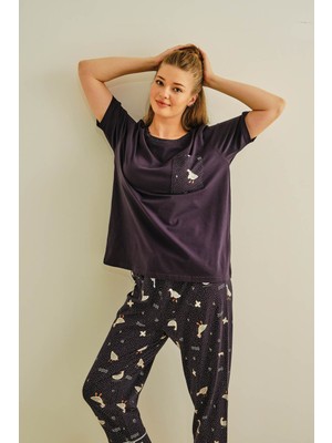 Hays Kadın Büyük Beden Pamuklu Pijama Üstü