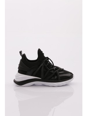 DGN 044 Kadin Bağcikli Sneaker Ayakkabi