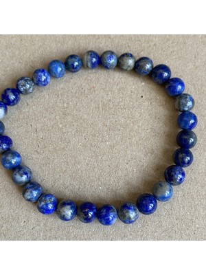 Humayla Lapis Lazuli Doğal Taş Bileklik 6mm Mühürlü