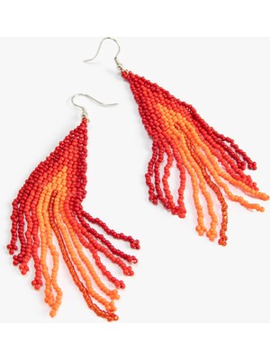 Koton Boncuklu Küpe Sallantılı Çok Renkli