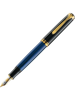 Pelikan Souveran M800 Dolma Kalem Mavi-Siyah F Uç