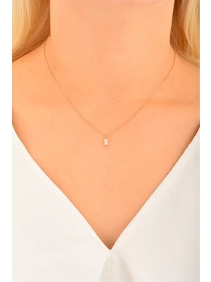 Cebeci 14 Ayar Rose Baget Altın Kolye