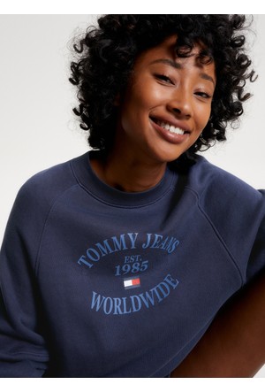 Navy tommy jeans clearance sweatshirt