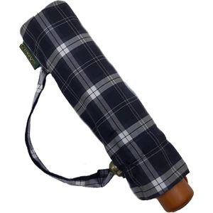 Snotline-April Bayan Şemsiye Otomatik Açılır 90 cm Çap Kapalı 30 cm Çanta Boy Lacivert Yeşil Ekose