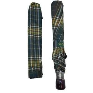 Snotline-April Bayan Şemsiye Otomatik Açılır 10TELLI Kapalı Boyut 40 cm 95 cm Çap Yeşil Ekose