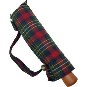 Snotline-April Bayan Şemsiye Otomatik Açılır 90 cm Çap Kapalı 30 cm Çanta Boy Lacivert Yeşil Ekose