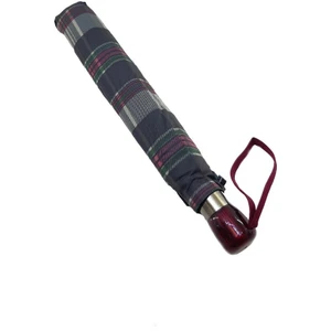 Snotline-April Bayan Şemsiye Otomatik Açılır 10TELLI Kapalı Boyut 40 cm 95 cm Çap Yeşil Ekose
