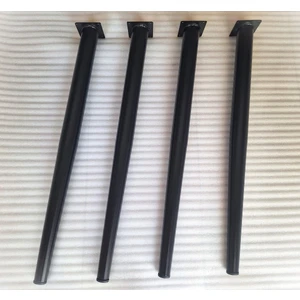 4 Adet Metal Konik Ayak Masa Ayağı Siyah Renk 73.5 Cm Açılı Ayak Boru Çapı 5.1 Cm