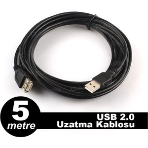 USB 2.0 5 Metre Uzatma Kablosu