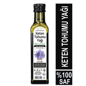 Lavendrose Keten Tohumu Yağı 100ML - Ketentohumu Yağı %100SAF Soğuk Sıkım