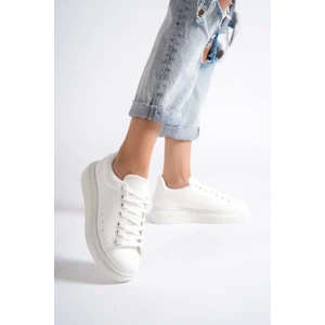 MBMKQ200-BB Kadın Kalın Taban Beyaz/beyaz Sneaker & Spor Ayakkabı
