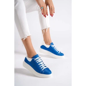 MBMKQ200-MB Kadın Kalın Taban Mavi/beyaz Sneaker & Spor Ayakkabı