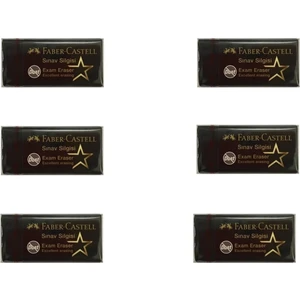 Faber-Castell  Sınav Silgisi Exam Eraser 4 .5 cm Orta Boy  6 Adet