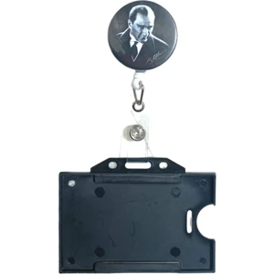 Dodo Bone Atatürk Metal Yoyo ve Siyah Yatay Kartlık ,yaka Kartı,
