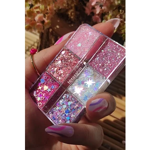 Hb Tasarım Glitter Far Kremsi Jel Far Simli Palet+Yüz Simi