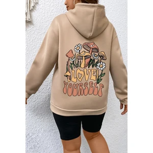 Only Trendwear  Oversize Love Yourself Baskılı Sweatshirt