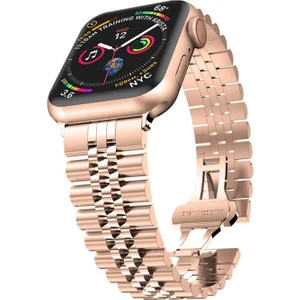 Apple Watch 7-8 45MM 6-5-4 44MM Kayış Kordon Paslanmaz Çelik 3-2-1 42MM