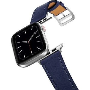 Apple Watch 7-8 45MM 6-5-4 44MM Single Coil Deri Kayış Kordon 3-2-1 42MM