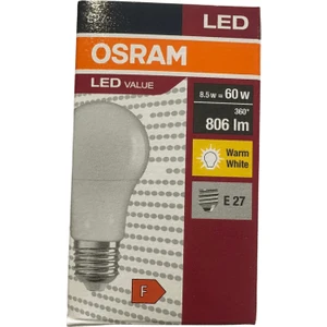 8.5W (60W) Sarı Işık E27 Duylu Klasik LED Ampul (5 Adet)