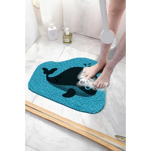 Paspas Yap Balina Banyo Paspası Kaymaz Taban Yumuşak Esnek  Paspas Islak Zemin Hijyenik Paspas (40X60 Cm)